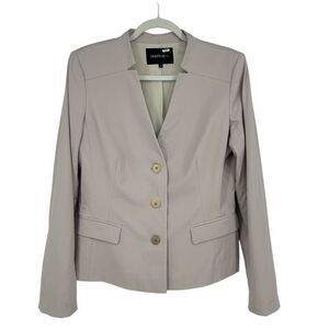 Lafayette 148 Women’s Blazer Size 12 Virgin Wool Purplish Grey Office Career